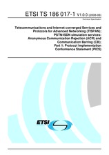 Die Norm ETSI TS 186017-1-V1.0.0 19.6.2008 Ansicht