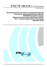 Die Norm ETSI TS 186018-1-V1.0.0 19.6.2008 Ansicht