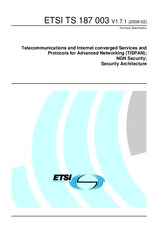 Die Norm ETSI TS 187003-V1.7.1 5.2.2008 Ansicht