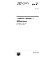 Die Norm ISO 13164-1:2013 27.8.2013 Ansicht