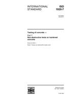 Die Norm ISO 1920-7:2004 16.7.2004 Ansicht