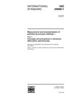 Ansicht ISO 20998-1:2006 26.7.2006