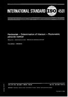 Die Norm ISO 4501:1978 1.8.1978 Ansicht