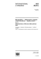 Die Norm ISO 8514-1:2000-ed.2.0 18.5.2000 Ansicht