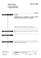 Die Norm UNE-EN 12883:2001 28.6.2001 Ansicht