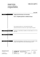 Die Norm UNE-EN 13277-1:2001 31.5.2001 Ansicht