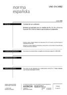 Die Norm UNE-EN 14902:2006 21.6.2006 Ansicht