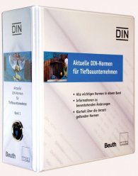 Publikation  Loseblattwerk; Aktuelle DIN-Normen für Tiefbauunternehmen; Alle wichtigen Normen in einem Band Informationen zu bevorstehenden Änderungen, Klarheit über die derzeit geltenden Normen 1.8.2019 Ansicht