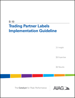 Ansicht  Trading Partner Labels Implementation Guideline 1.6.2004