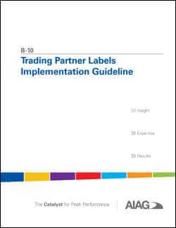 Ansicht  Trading Partner Labels Implementation Guideline 1.6.2004