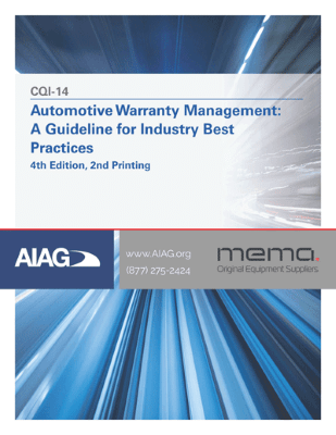 Publikation AIAG Automotive Warranty Management 1.4.2022 Ansicht