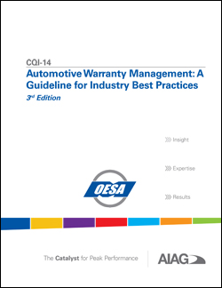 Publikation AIAG Automotive Warranty Management Guideline 1.4.2018 Ansicht