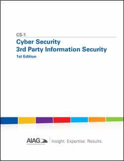 Publikation AIAG Cyber Security 3rd Party Information Security 1.4.2018 Ansicht