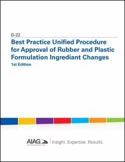 Publikation AIAG Best Practice: Unified Procedure for App of Rubber & Plastic 1.3.2005 Ansicht