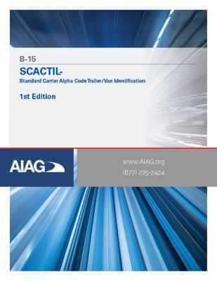 Publikation AIAG SCACTIL - Standard Carrier Alpha Code Trailer ID Label 1.5.2010 Ansicht