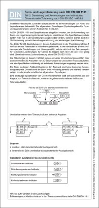 Publikation  Form- und Lagetolerierung nach DIN EN ISO 1101; Teil 2: 2D/3D-Darstellung inkl. dimensionelle Tolerierung Faltblatt mit Auszügen aus der Norm 15.1.2016 Ansicht