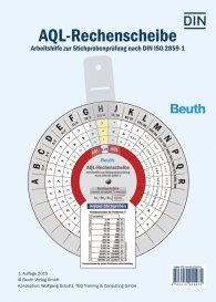 Ansicht  AQL-Rechenscheibe; Arbeitshilfe zur Stichprobenprüfung nach DIN ISO 2859-1 5.5.2015