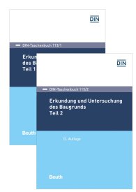 Publikation  DIN-Taschenbuch 113/1 und 113/2; Erkundung und Untersuchung des Baugrunds; Paket DIN-Taschenbuch 113/1 und 113/2 20.11.2018 Ansicht