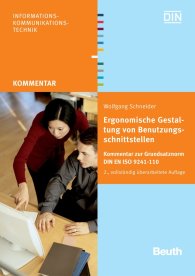 Ansicht  Beuth Kommentar; Ergonomische Gestaltung von Benutzungsschnittstellen; Kommentar zur Grundsatznorm DIN EN ISO 9241-110 8.10.2008