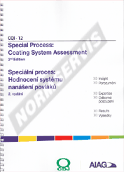 Publikation  CQI 12 Speciální proces: Hodnocení systému nanášení povlaků. - 2. vydání. Publikace obsahuje CD s procesními tabulkami 1.6.2018 Ansicht