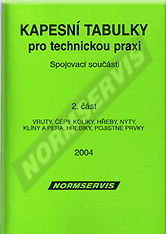 Publikation  Kapesní tabulky pro technickou praxi. Spojovací součásti - část 2. Vruty, čepy, kolíky, hřeby, nýty, klíny a pera, hřebíky, pojistné prvky 1.1.2004 Ansicht