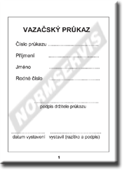 Ansicht  Vazačský průkaz 1.1.2005