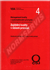 Publikation  VDA 4 - Zajištění kvality v oblasti procesů. 2. přepracované a rozšířené vydání 2009, aktualizováno březen 2010, doplněno prosinec 2011, (české 2013). 1.12.2013 Ansicht