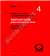 Publikation  VDA 4 - Zajištění kvality před sériovou výrobou - 3. vydání. Staré vydání, stále platné + všechny nové kapitoly vydané do konce roku 2013 1.1.2005 Ansicht