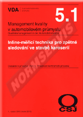 Ansicht  VDA 5.1 - Inline-měřicí technika pro zpětné sledování ve stavbě karoserií. Dodatek k příručce VDA 5 - Vhodnost kontrolních procesů - 1. vydání 1.8.2013