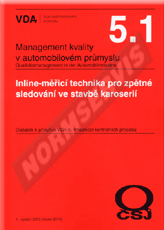 Publikation  VDA 5.1 - Inline-měřicí technika pro zpětné sledování ve stavbě karoserií. Dodatek k příručce VDA 5 - Vhodnost kontrolních procesů - 1. vydání 1.8.2013 Ansicht