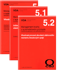 Publikation  VDA 5 - Komplet VDA 5. Komplet obsahuje publikace VDA 5, VDA 5.1 a VDA 5.2. 1.10.2013 Ansicht